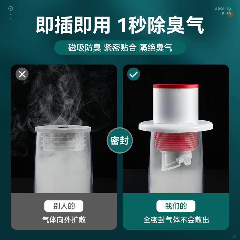 下防水管防臭神器管道HEWE臭返密封塞圈卫管生间厨房排水下水道封