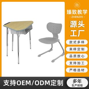 学校课桌补习班实木学校培训桌学习补课暑期班托管书法桌可拼接桌