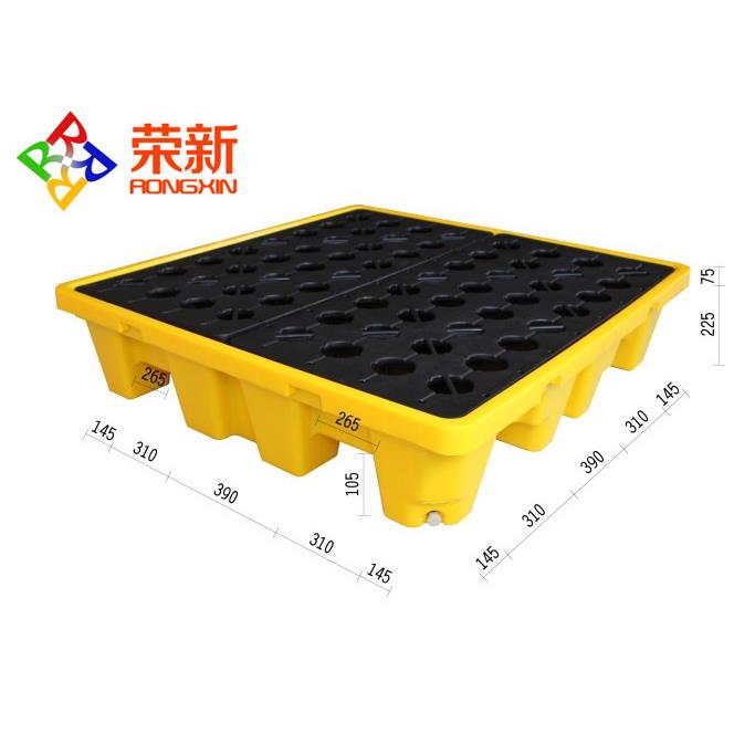 防渗漏托盘/防盛漏平台/化学品防泄漏托盘/油桶平台/四桶盛漏托盘