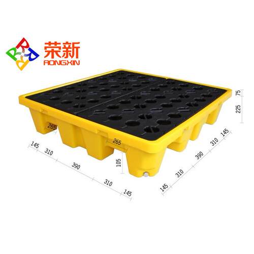 防渗漏托盘/防盛漏平台/化学品防泄漏托盘/油桶平台/四桶盛漏托盘