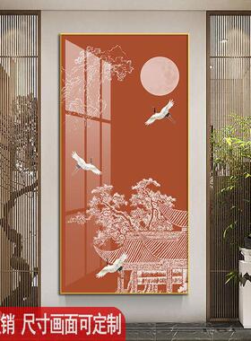 新中画式楼过道装饰画935茶室民茶宿酒店墙画入户玄关廊尽头走挂