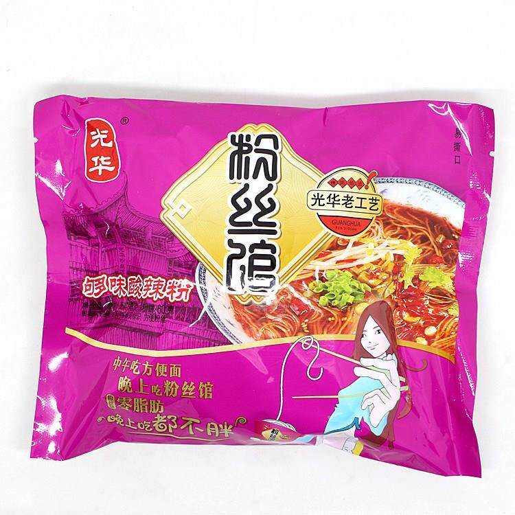 光华粉丝馆够味酸辣粉98gX10袋装整箱方便面粉丝速食细粉条