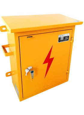 智能照明开关箱工业动力380V时控电源箱壁挂式黄色配电箱厂家批发