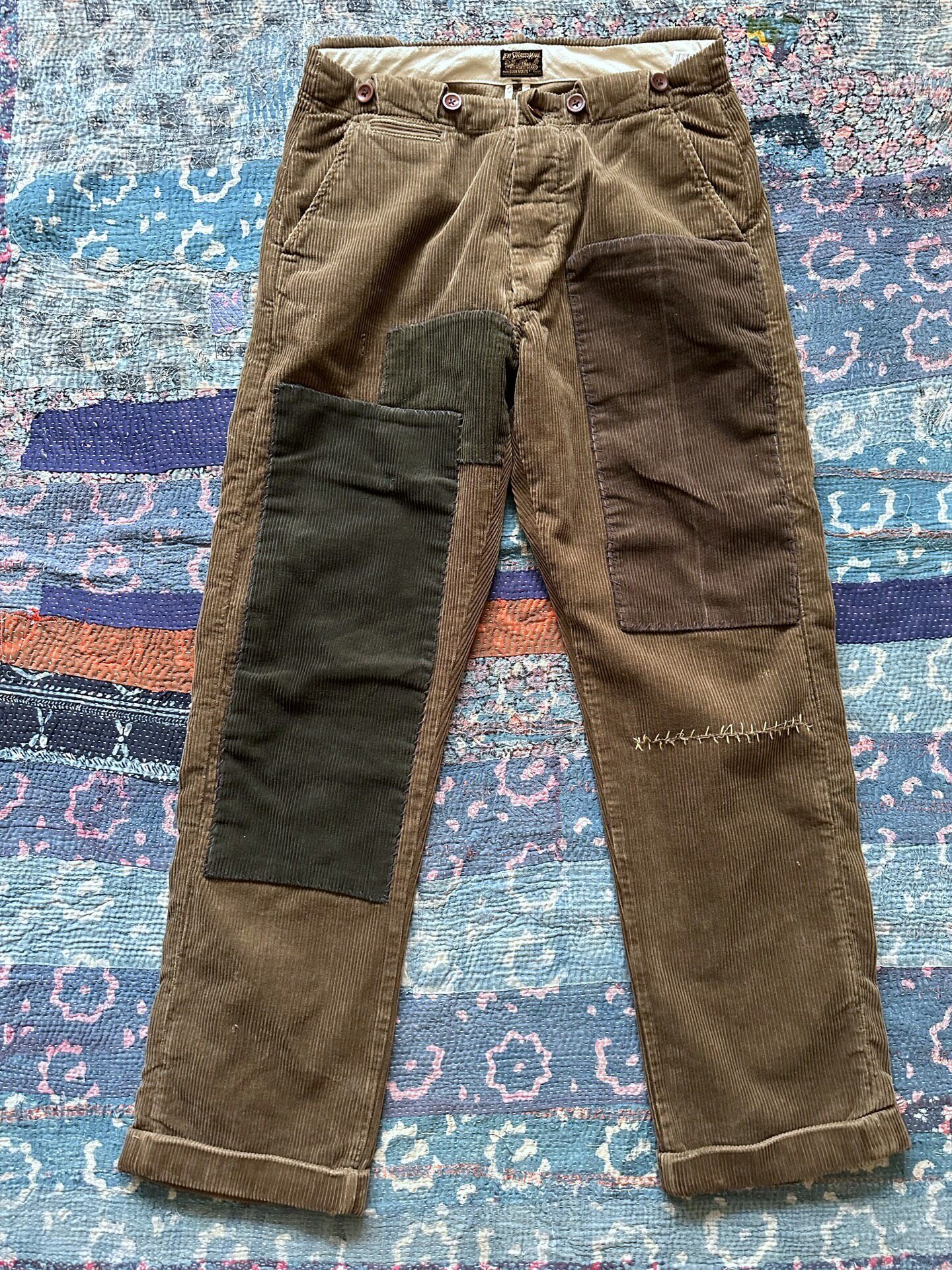 Levi's Brown Corduroy Patchwork Long Pants