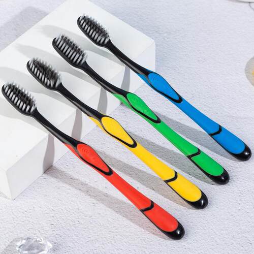 Nano Bamboo Charcoal Soft Bristle Toothbrush for Adults, Sin