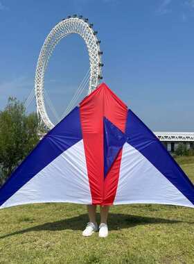 潍坊金鹏风筝厂家直销量大优红白大三角大草原树枝杆微风易飞kite