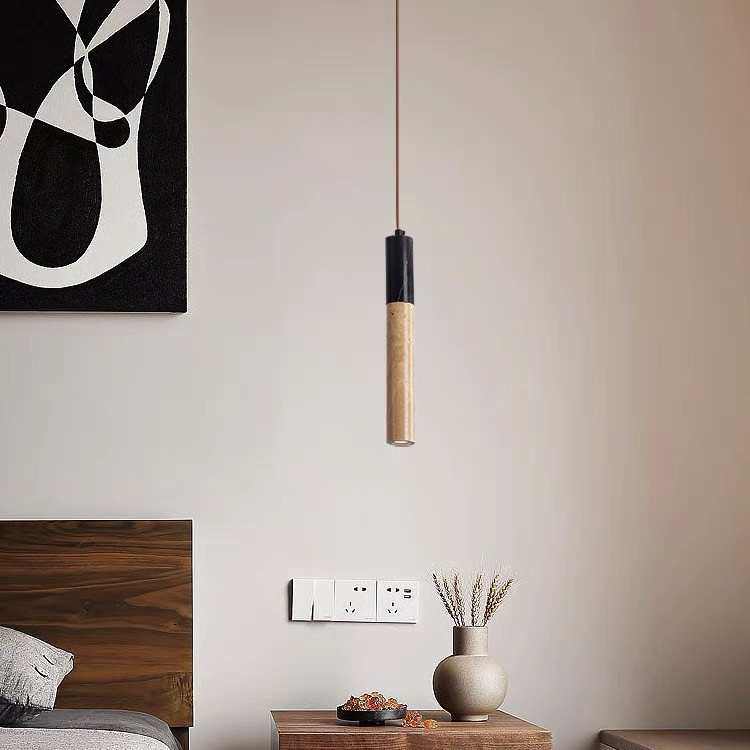 黄洞石长条主卧创意侘寂风卧室吊灯高端极简玄关过道灯床头小吊灯,家装灯饰光源,客厅吊灯,淘宝优惠券,粉丝福利购,淘宝优惠卷