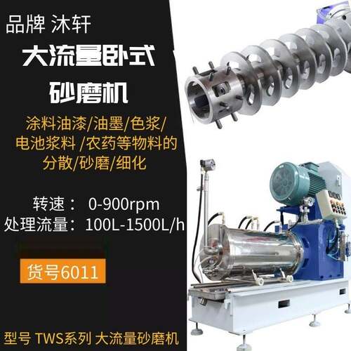 大流量卧式砂磨机高效砂磨机卧式砂磨机研磨机卧式研磨机