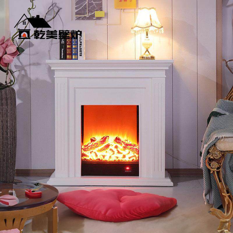 美式简约实木壁炉架欧式别墅装饰壁炉柜法式仿真火取暖壁炉