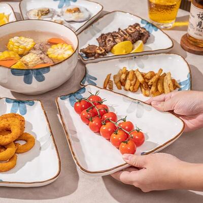 家用陶年瓷套装2025夜饭团碗圆菜盘子家庭过年拼盘餐j3443具组合