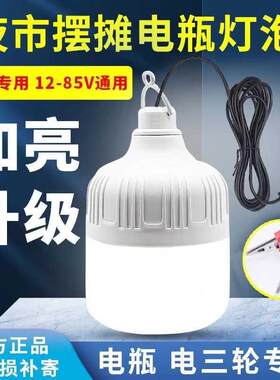 12Vled节能低压直流电瓶灯36V48V60V停电应急夜市摆地摊电动车灯