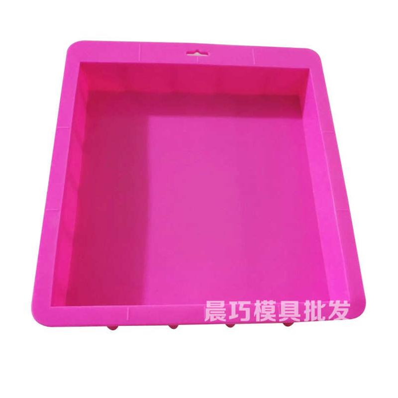 大号硅胶渲染盘 加厚不涨肚手工皂模具3kg容量渲染工具大方形烤盘
