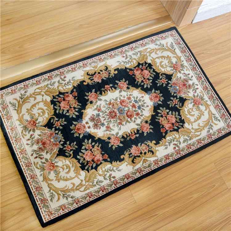 高档花欧地垫客厅门口满铺家用床边长方形式卧厅室提沙发地毯客茶
