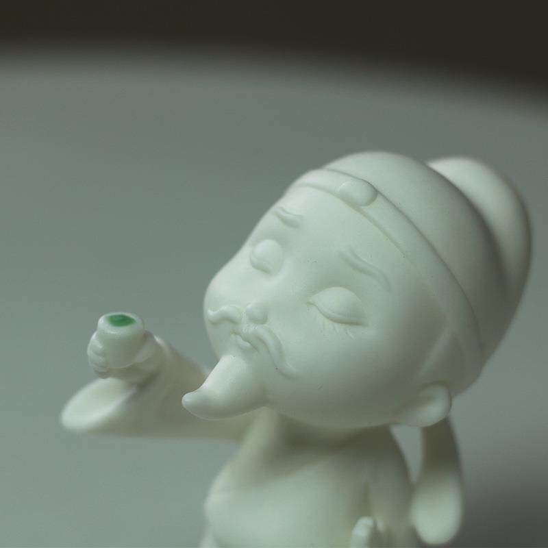 创意陶瓷工艺品诗仙李白醉酒人物小摆件中式禅意家居书房桌面摆设
