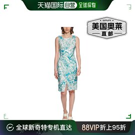 calvin klein女士 Sequin Sleeveless Sheath Dress jade multi