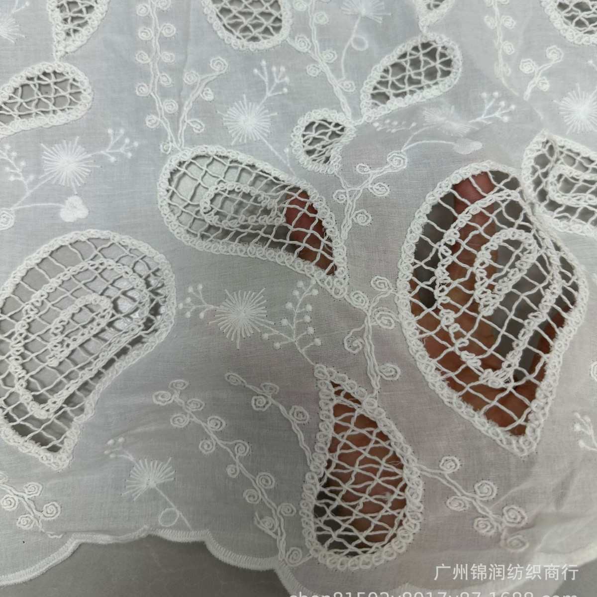 上新9088棉布镂空棉线刺绣花边面料秋冬辅料蕾丝刺绣彩色花边面料