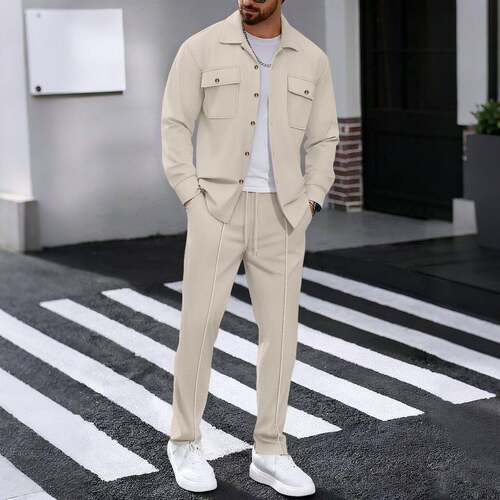 Men's Spring Classic Two-Piece Set Casual Drawstring Waist