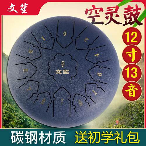 文笙空灵鼓 初学者手碟12寸13音专业级11音钢舌鼓空鸣鼓