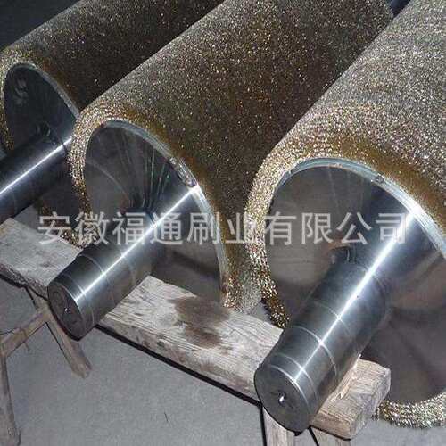 清洗机械抛光钢丝毛刷辊 清洁打磨除锈毛刷辊 工业清洗钢丝刷辊