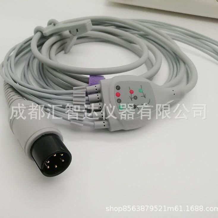 专业供应各型号监护仪心电导联线五导联心电电缆6pin通用心电线