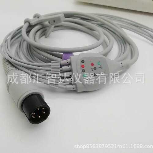 专业供应各型号监护仪心电导联线 五导联心电电缆 6pin通用心电线