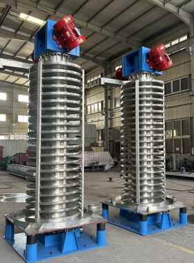 晟图机械物料冷却振动垂直提升机振动输送设备耐温输送