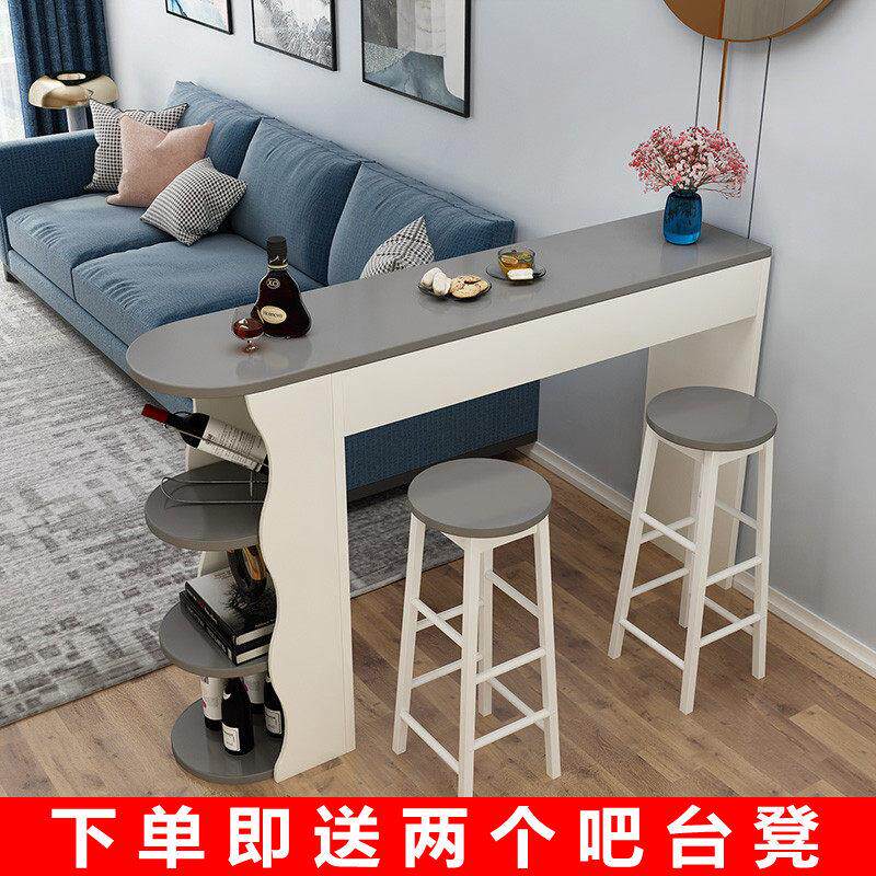 小户型吧台桌家用简约现代客厅玄关小吧台沙发边几饭厅轻奢隔断柜