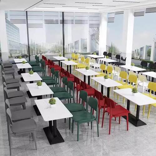 饭堂快餐店餐馆桌椅组合四人岩板桌商用职工学校餐厅食堂专用餐桌