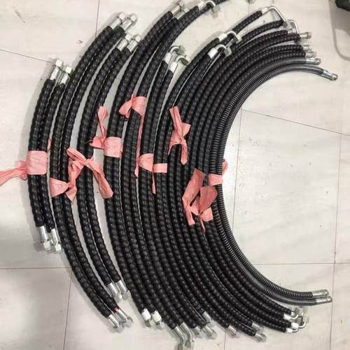 新源65/75轮式挖掘机 大中小臂高压两层油管 炮头夹木油管加护套