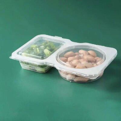 Double Compartment Transparent Dressing Containers with