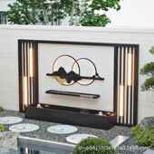 铝合金水幕墙外庭院墅背景墙26流水断景观墙不锈户钢别屏风隔影壁