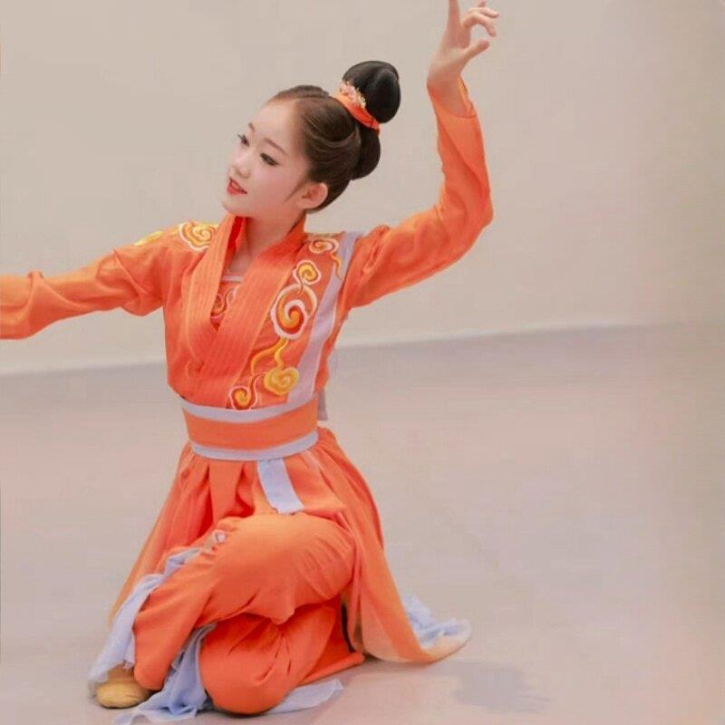 新款古典舞演出服越女词同款舞蹈服女童中国风舞台表演服艺考服
