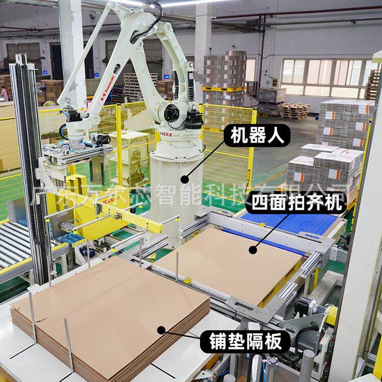后端作业线包装码全垛机自精准定位摆放动械纸箱小型机臂BWA码垛