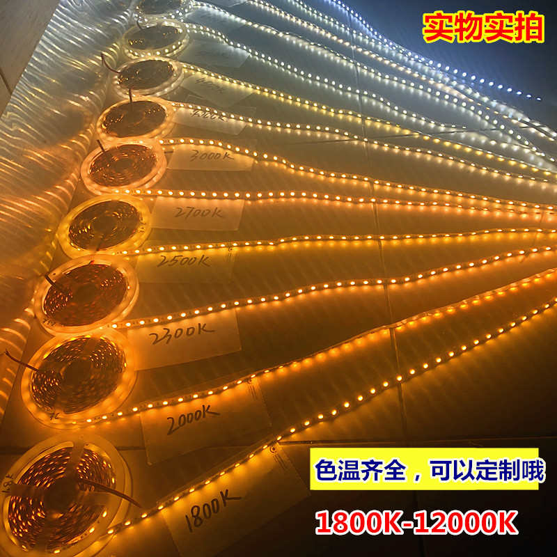 led灯条12V色温灯带24伏超亮5050贴片纯铜线高品质家具橱柜工程款
