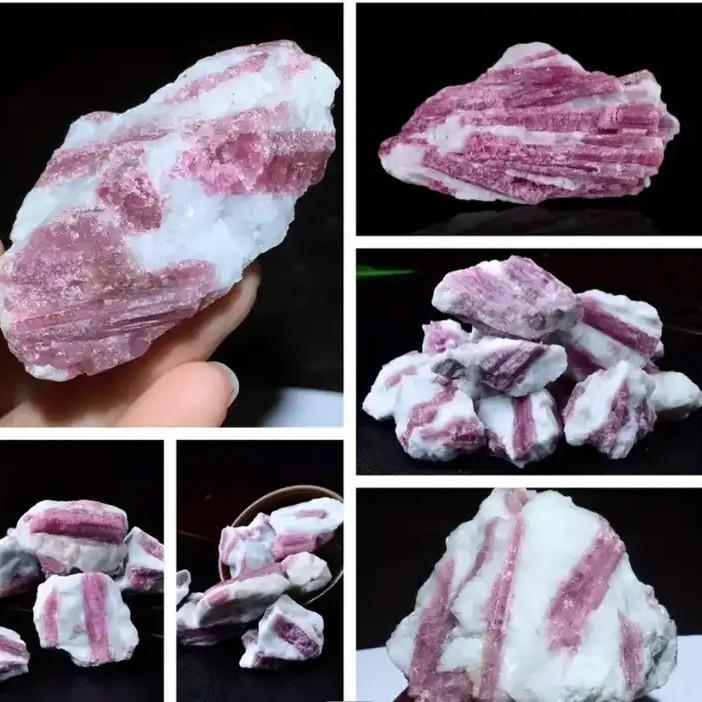 跨境新品东海天然矿石宝石红碧玺水晶矿标摆件装饰品工艺家居