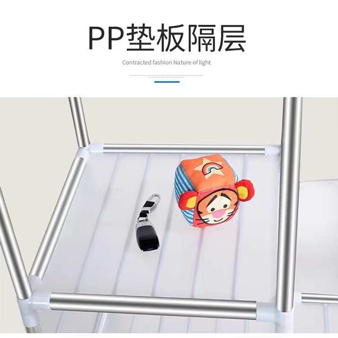 2I简易布衣柜家用卧室小户型组装全钢架加粗加厚出租房屋收纳挂衣