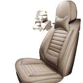代发批发汽车坐垫带腰托固定腰靠皮革全包围皮革座椅套四季 通用