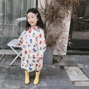 防护雨衣 儿童雨衣宝宝幼儿雨衣带书包位拉链式