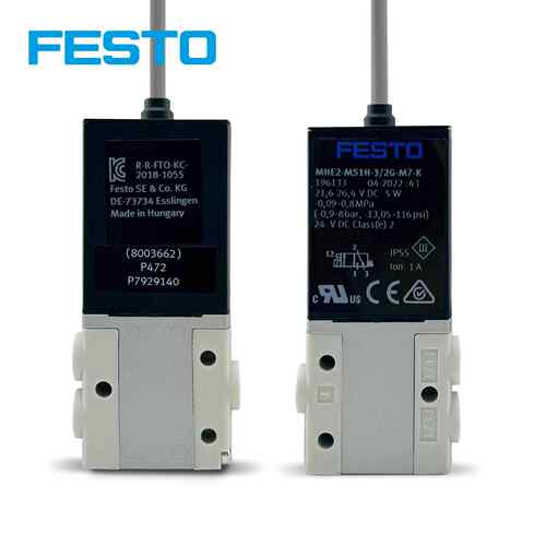 FESTO费斯托电磁阀MHE4-M1H3/20-1/4插座MHE2-MS1H-3/2G-M7出线式