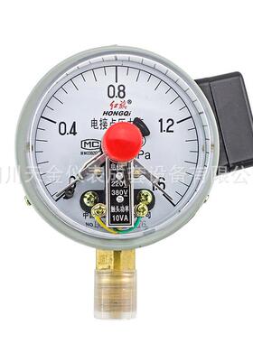 红旗仪表YX150电接点压力表0.16级水压表0~60MPA真空负压220V