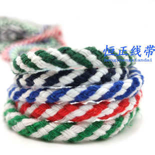 5mm双色八股彩色空芯棉绳0.5cm两股双色棉绳衣帽抽绳裤腰绳束口绳