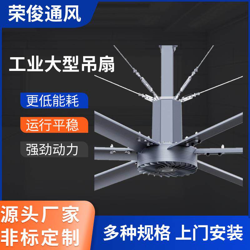 永磁同步工业风扇3.6米功率0.2kw大型厂房仓库大风量吊扇通风降