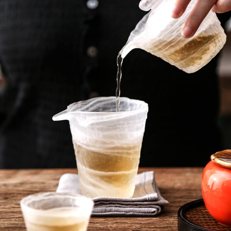 古法云丝公道杯加厚玻璃耐热泡茶过滤功夫茶具茶海分茶器茶漏套装