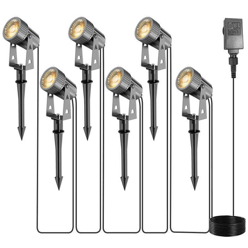 庭院一拖灯光灯绿化户外灯树rgbw草坪插地灯四七彩聚光灯照灯防水