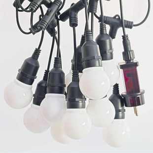 热销G50幻彩球泡E27超声灯串户外防水LED太阳能灯串庭院灯