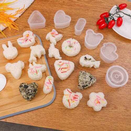 Cute Rice Ball Molds Japanese Triangle Sushi Tools Animal Sh