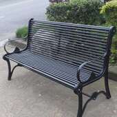 公园户外长椅铸铁椅子铁艺花园椅休闲座椅庭院室外双人长条凳露天