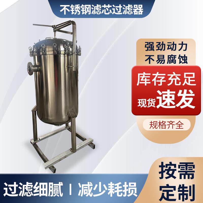 加工工业不锈钢滤芯式过滤器不锈钢精密过滤器316L不锈钢过滤器