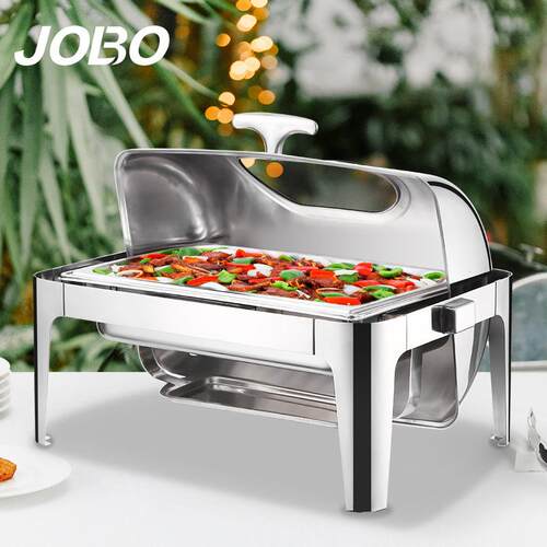 巨博(JOBO) 自助餐炉布菲炉可视翻盖单格双格三格盆电加热保温炉