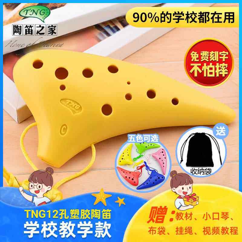 台湾TNG塑胶树脂陶笛12孔中音/高音C调学生初学AC/SC塑料陶笛